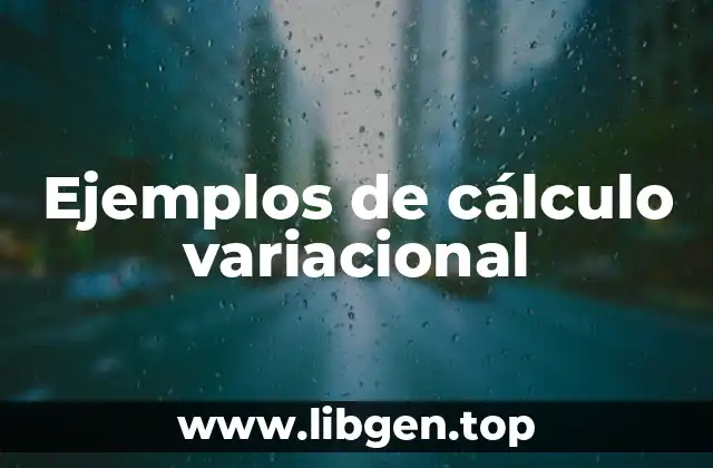 Ejemplos de cálculo variacional