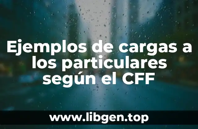Ejemplos de cargas a los particulares según el CFF