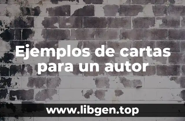 Ejemplos de cartas para un autor