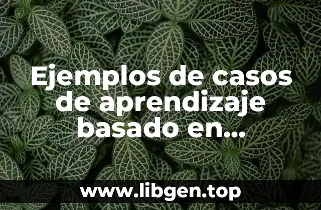 Ejemplos de casos de aprendizaje basado en problemas
