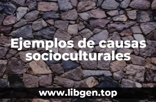 Ejemplos de causas socioculturales