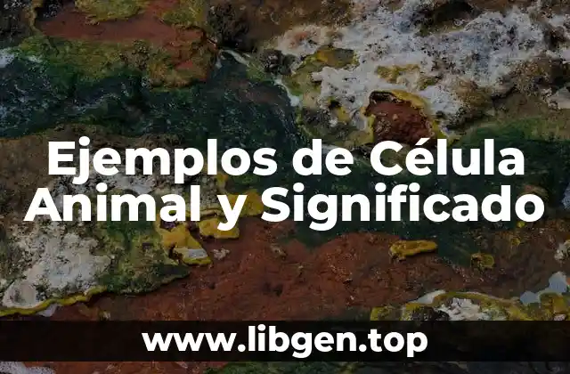 Ejemplos de Célula Animal y Significado