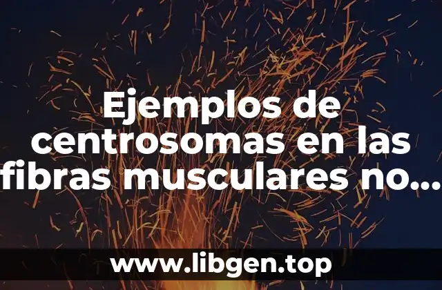 Ejemplos de centrosomas en las fibras musculares no mebranosas