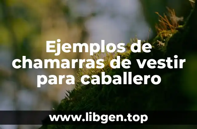 Ejemplos de chamarras de vestir para caballero