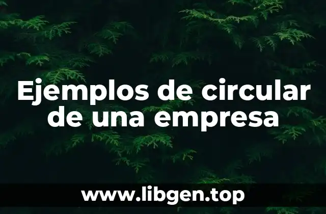 Ejemplos de circular de una empresa