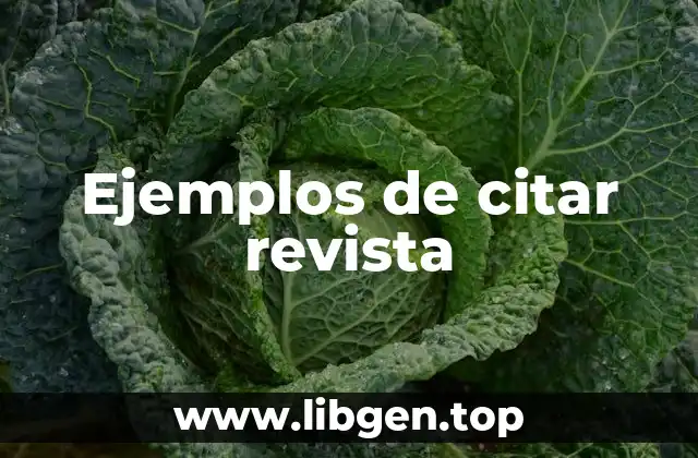 Ejemplos de citar revista
