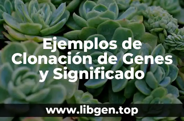 Ejemplos de Clonación de Genes y Significado