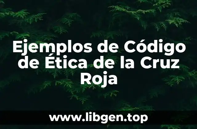 Ejemplos de Código de Ética de la Cruz Roja