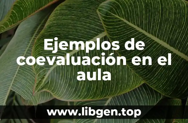 Ejemplos de coevaluación en el aula