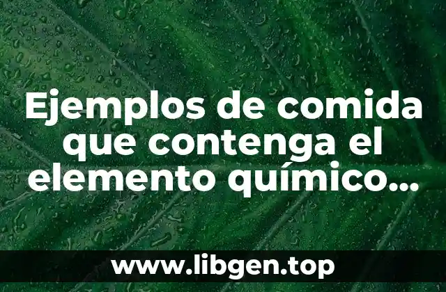 Ejemplos de comida que contenga el elemento químico azufre