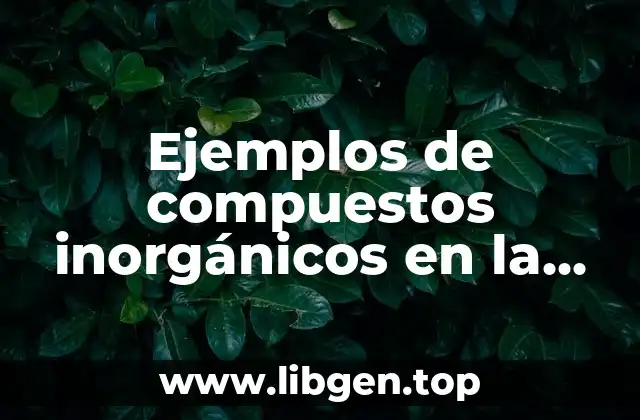 Ejemplos de compuestos inorgánicos en la industria