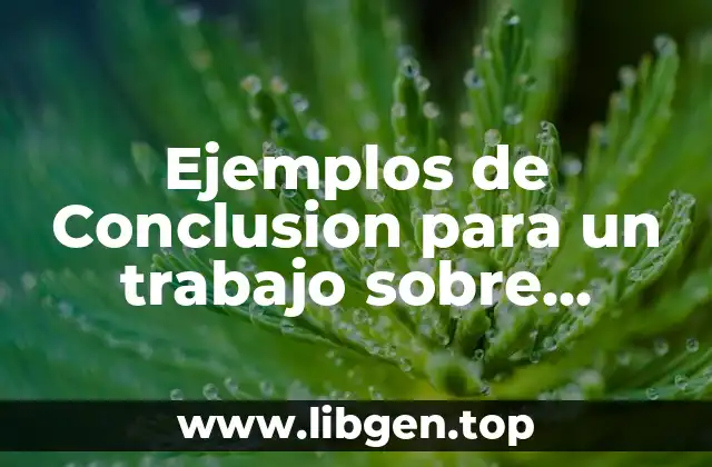 Ejemplos de Conclusion para un trabajo sobre administración de empresas