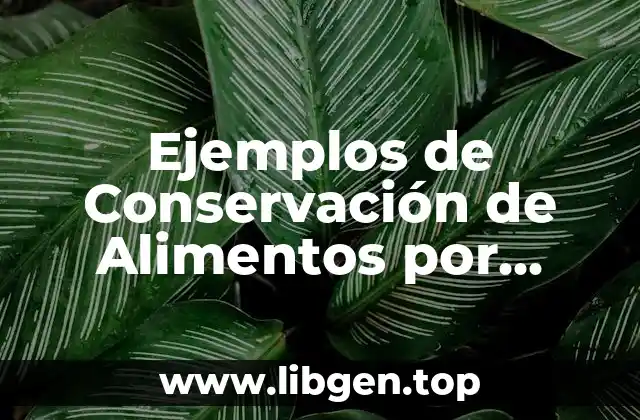 Ejemplos de Conservación de Alimentos por Escabechado