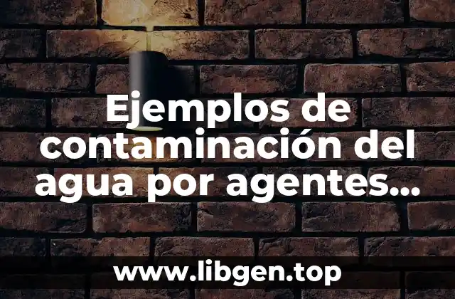 Ejemplos de contaminación del agua por agentes biológicos