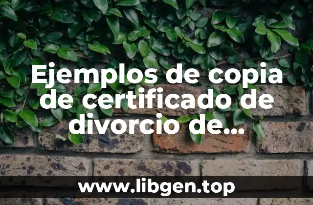 Ejemplos de copia de certificado de divorcio de Massachusetts