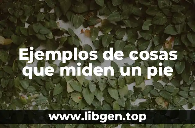 Ejemplos de cosas que miden un pie