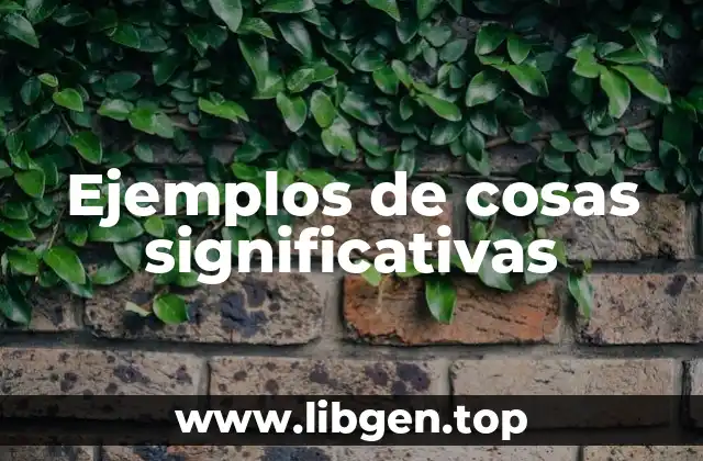 Ejemplos de cosas significativas