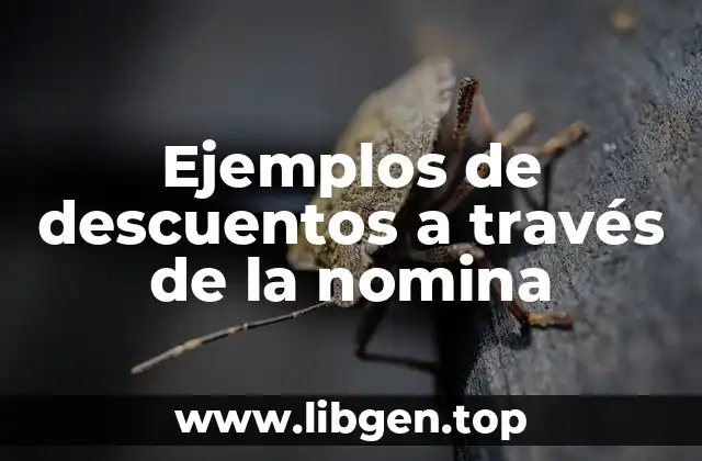 Ejemplos de descuentos a través de la nomina