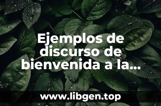 Ejemplos de discurso de bienvenida a la secundaria