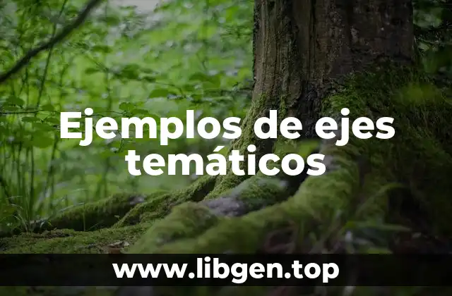 Ejemplos de ejes temáticos