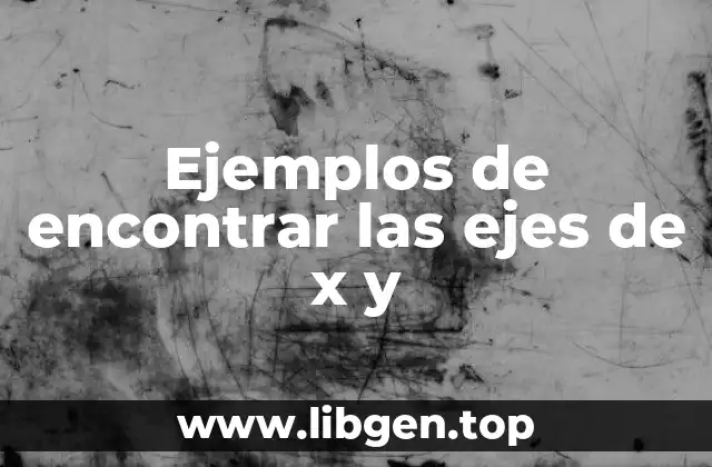 Ejemplos de encontrar las ejes de x y