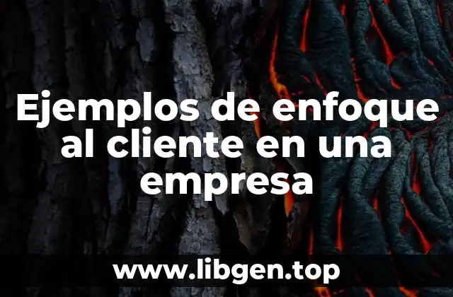 Ejemplos de enfoque al cliente en una empresa