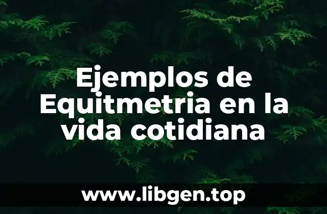 Ejemplos de Equitmetria en la vida cotidiana