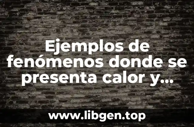 Ejemplos de fenómenos donde se presenta calor y temperatura y Significado