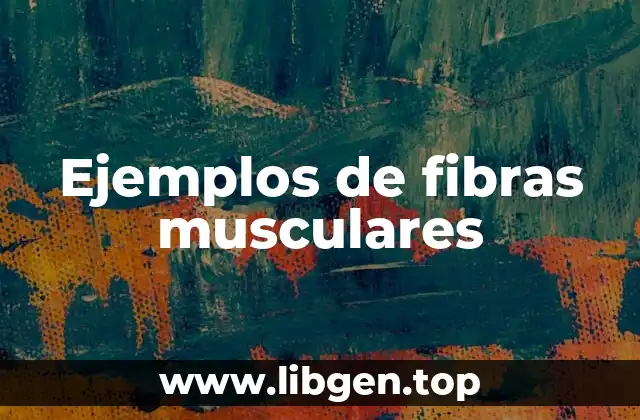 Ejemplos de fibras musculares