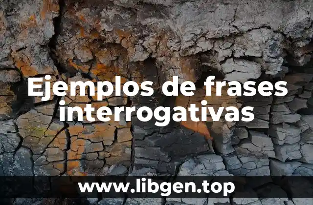 Ejemplos de frases interrogativas