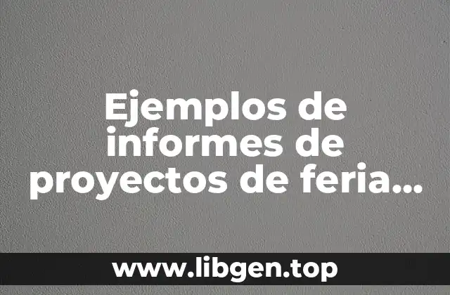 Ejemplos de informes de proyectos de feria de matemáticas primaria
