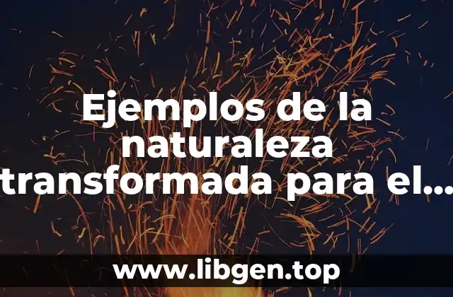Ejemplos de la naturaleza transformada para el ser humano