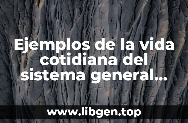 Ejemplos de la vida cotidiana del sistema general abierto