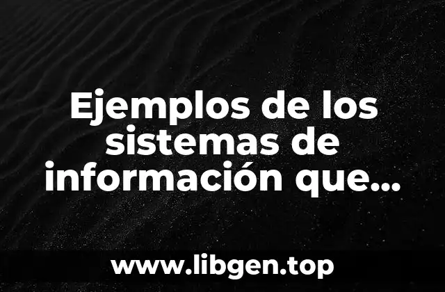 Ejemplos de los sistemas de información que implementan las empresas