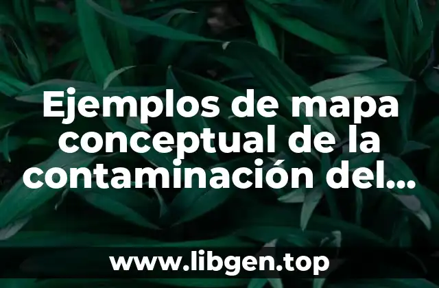 Ejemplos de mapa conceptual de la contaminación del aire