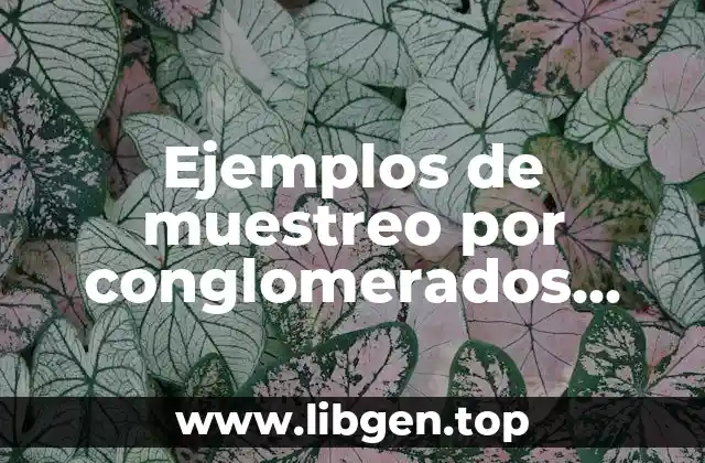 Ejemplos de muestreo por conglomerados resueltos