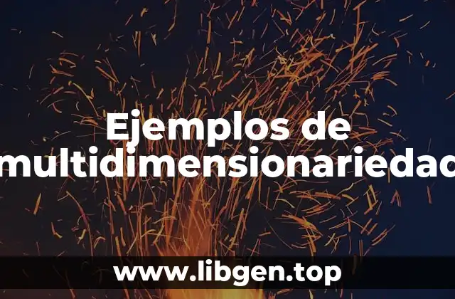 Ejemplos de multidimensionariedad