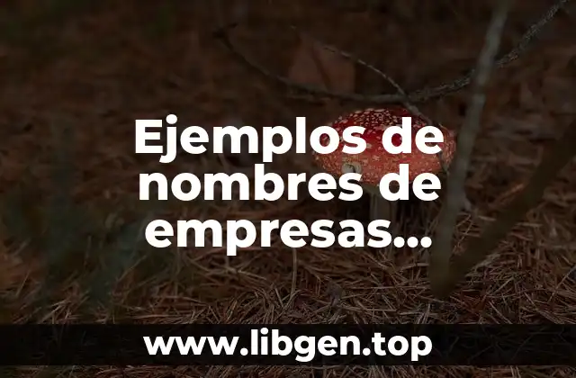 Ejemplos de nombres de empresas comerciales