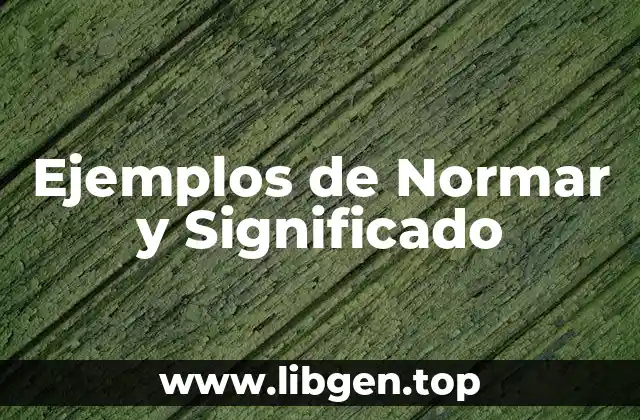 Ejemplos de Normar