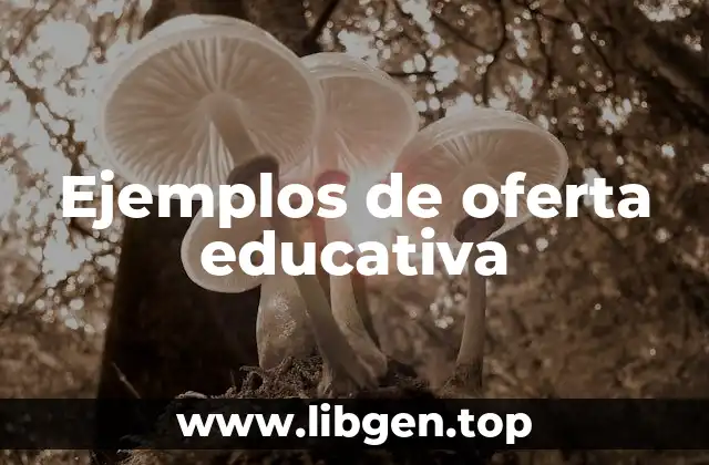 Ejemplos de oferta educativa