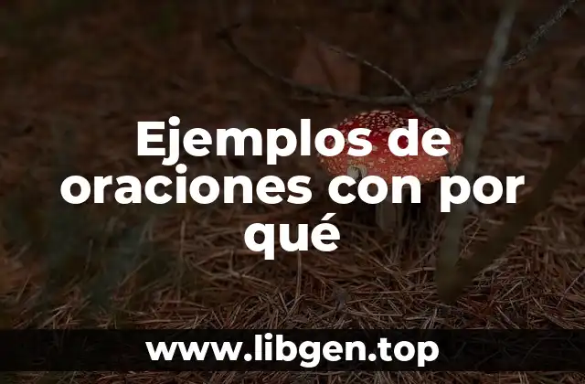 Ejemplos de oraciones con por qué