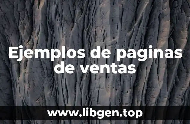 Ejemplos de paginas de ventas