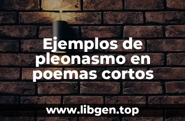 Ejemplos de pleonasmo en poemas cortos