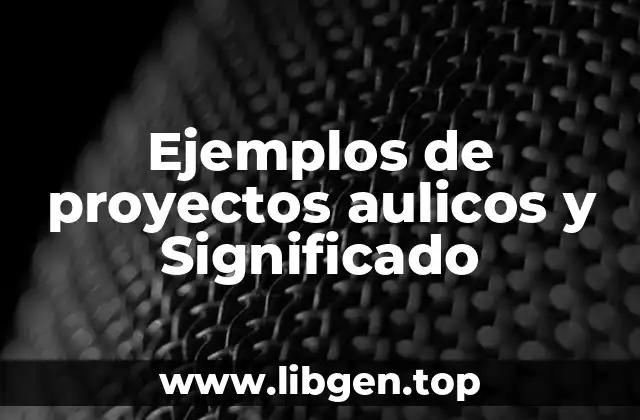 Ejemplos de proyectos aulicos y Significado