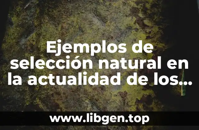 Ejemplos de selección natural en la actualidad de los animales