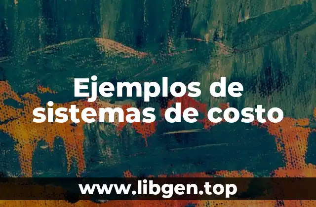 Ejemplos de sistemas de costo