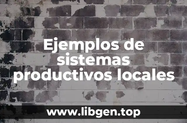 Ejemplos de sistemas productivos locales