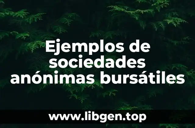 Ejemplos de sociedades anónimas bursátiles