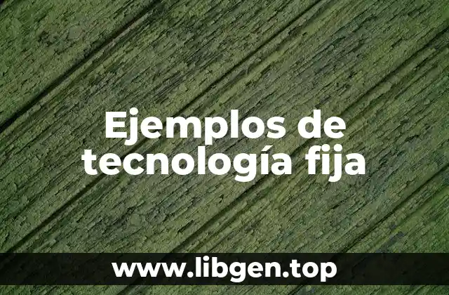 Ejemplos de tecnología fija