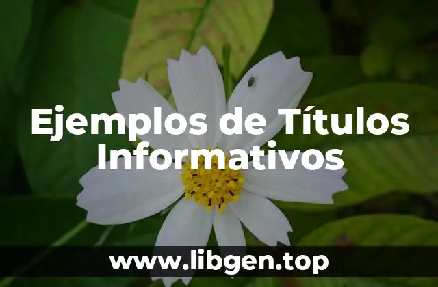 Ejemplos de Títulos Informativos